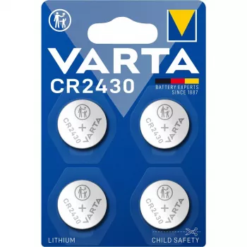 Knopfzellenbatterie Varta CR2430 3V 290mAh Lithium-Knopfzelle