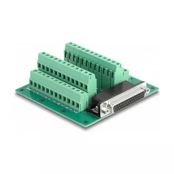 DeLOCK D-Sub HD 44-polig Buchse auf Klemmleiste für DIN-Schiene 84mm x 86mm x 30mm