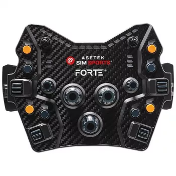 Button Box Asetek SimSports Forte GT — kompaktes Rennbedienfeld mit konfigurierbaren Tasten und Drehgebern