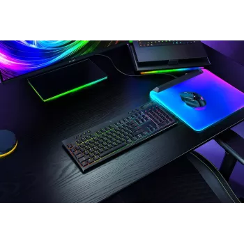 Gaming-Tastatur Razer SchwarzWidow V4 Low-profile Wireless — mechanische Low-Profile-Tasten, Bluetooth und 2,4 GHz