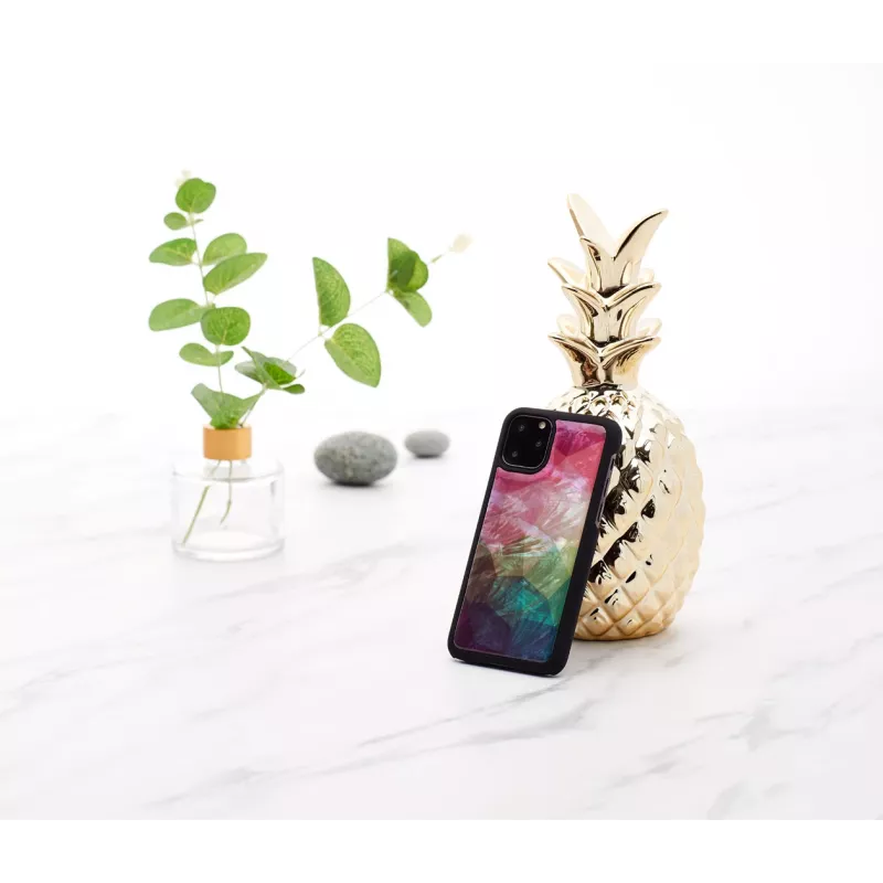 Schutzhülle für Smartphone iKins für iPhone 11 Pro mit Wasserblumen-Design, schwarz