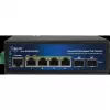 Industrial PoE Switch ALLNET ALL-SGI8106PMJ-BT — 6-Port (4 PoE+), robustes Metallgehäuse