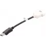 DisplayPort-auf-DVI-D-Kabel DELL 023NVR 0,23 m Schwarz Weiß