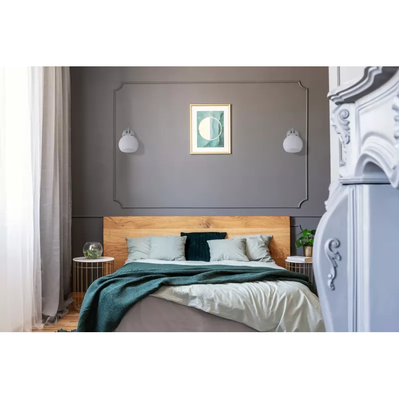 Activejet Classic einzelne Wandleuchte - IRMA Nickel E27 für das Wohnzimmer