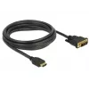Videokabel-Adapter DeLOCK 85655 3m HDMI Typ A DVI Schwarz