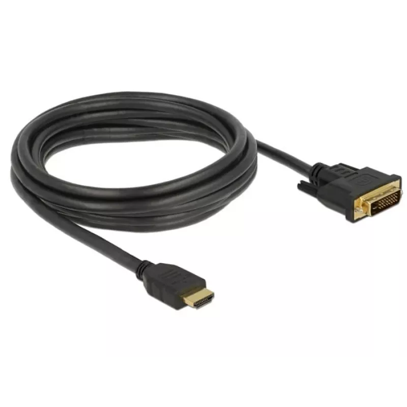 Videokabel-Adapter DeLOCK 85655 3m HDMI Typ A DVI Schwarz