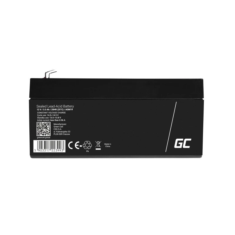 Grün Cell AGM19 USV-Batterie Blei-Vlies 12 V 3,3 Ah
