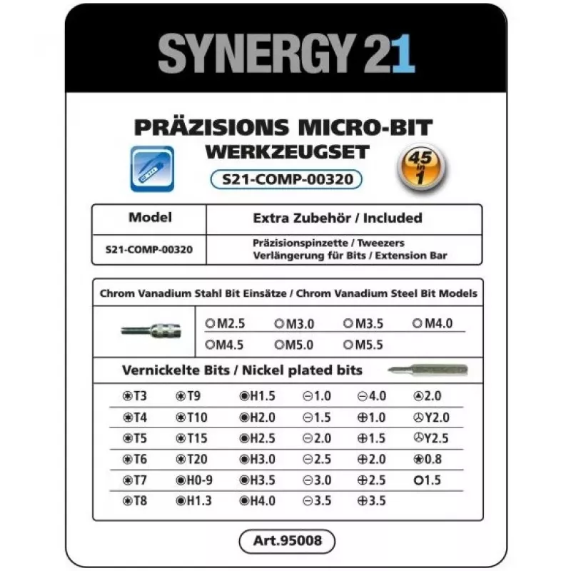 Akku-Schraubendreher Synergy21 S21_LiION 3.6V Kompakt Wiederaufladbar