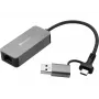 USB-C/A-Adapter SANDBERG 136-68 mit 2,5-GbE-RJ45-Ethernet-Anschluss