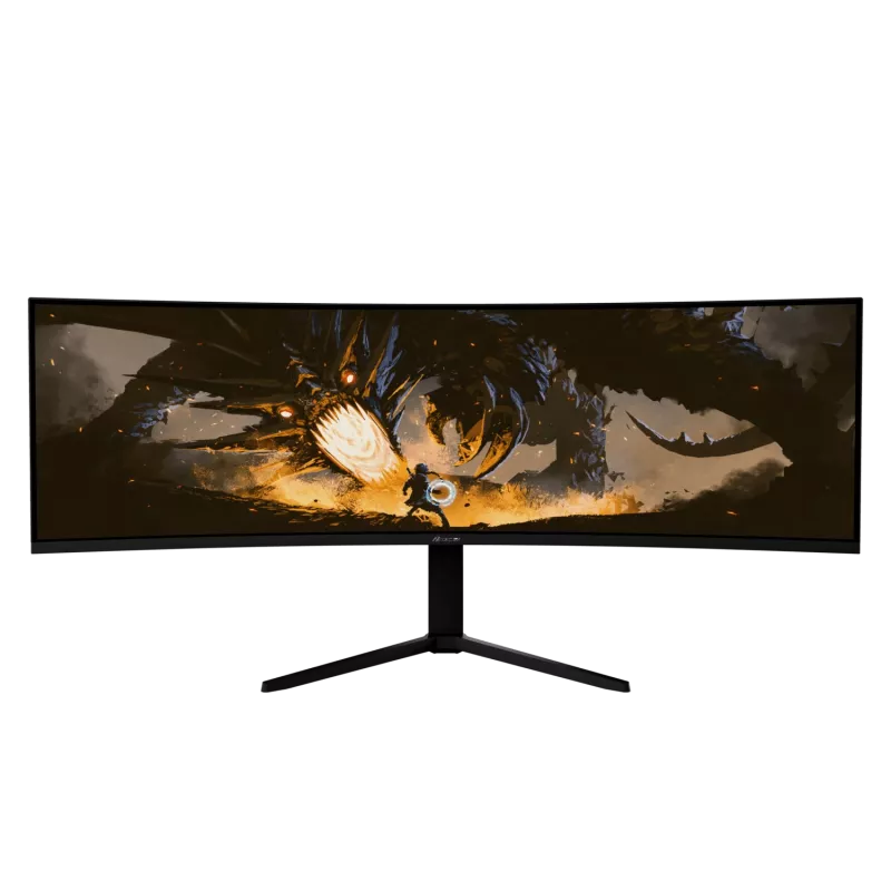 49 Zoll Curved LED Monitor Arozzi Nova — 5120 x 1440 Dual QHD, VA-Panel, 4 ms, USB-Hub, VESA