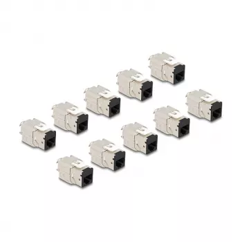 DeLOCK 88118 Keystone-Modul flach Schwarz RJ-45 10 Stück