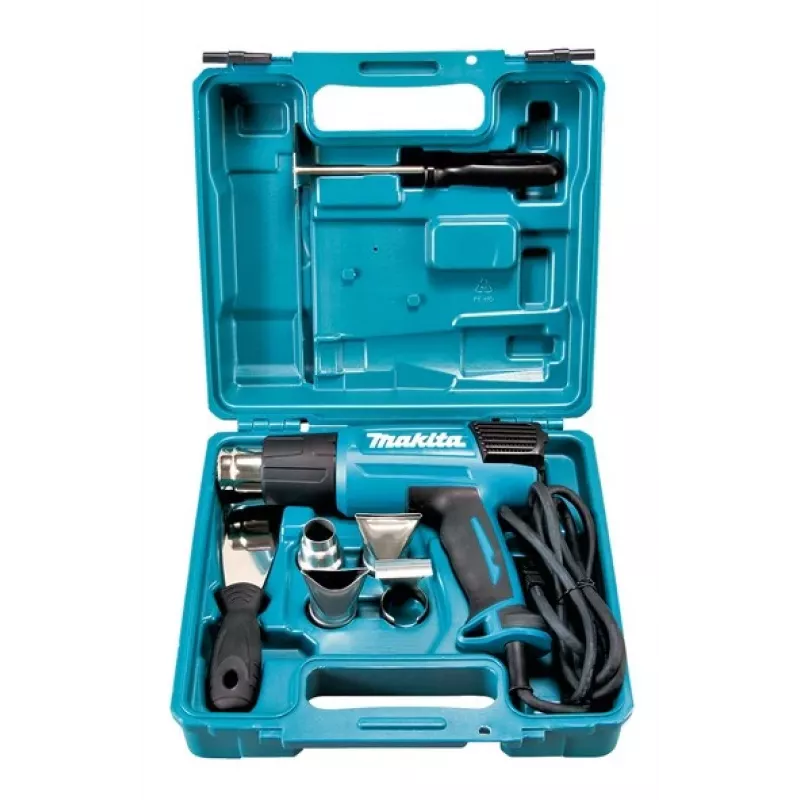 Makita HG6031VK Heißluftpistole 500 l/min 600 °C 1800 W Schwarz, Blau