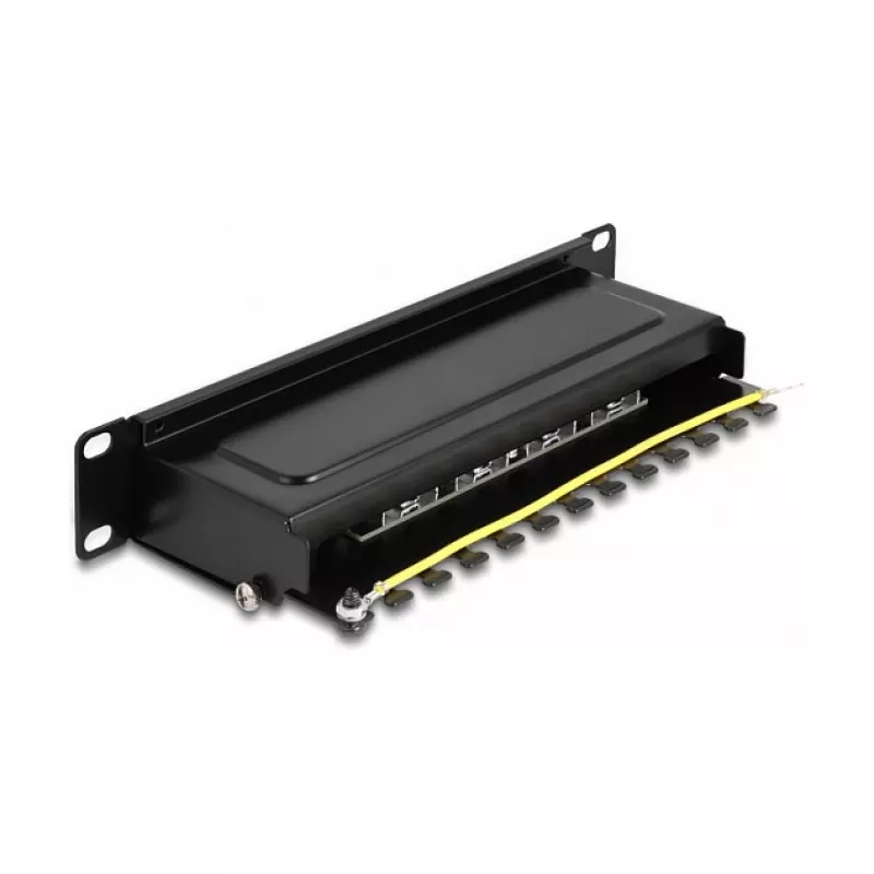 DeLOCK 10 Zoll Patch Panel 8 Port Cat.6A 1U schwarz