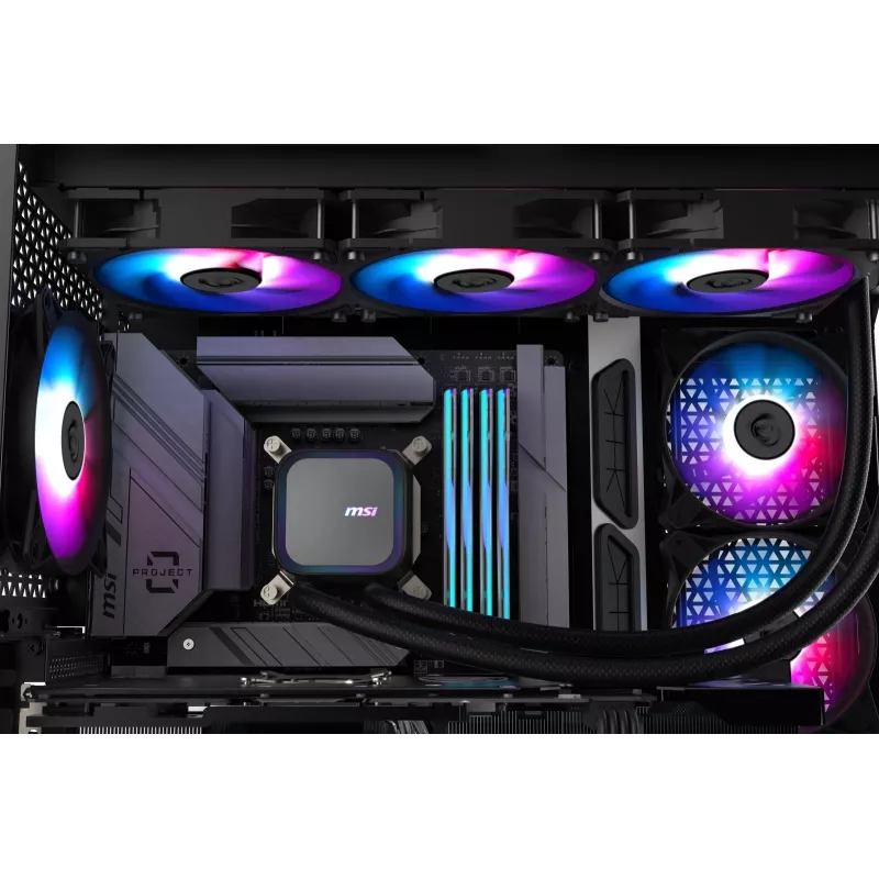 MSI MAG Coreliquid A13 360 Mainboard, Prozessor All-in-One-Flüssigkeitskühler 12 cm Schwarz 1 Stück
