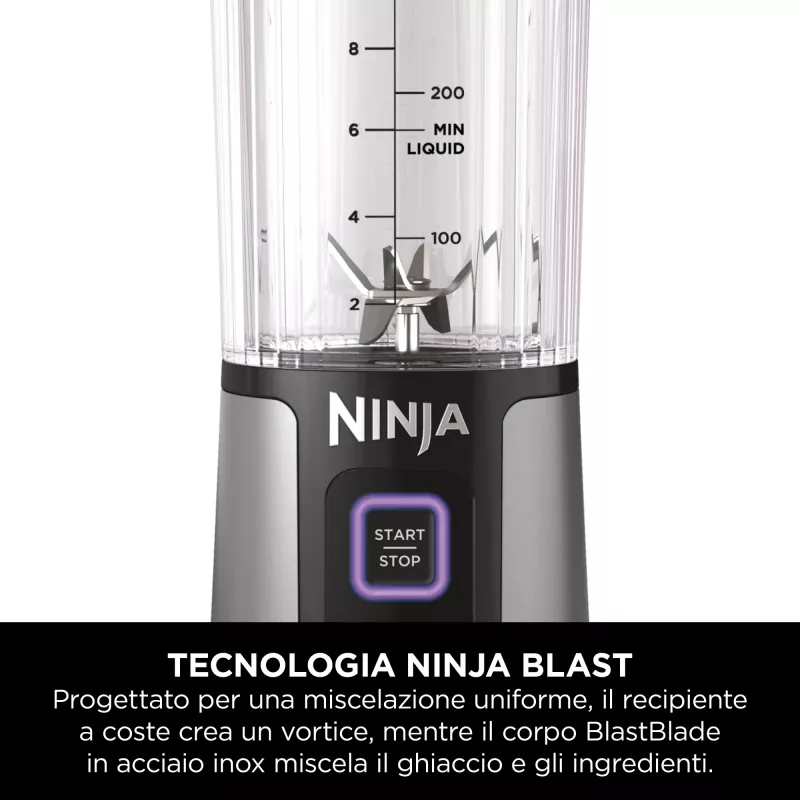 Sport-Mixer Ninja Blast BC151EUNV — 0,53 L Behälter, 14,4 W, akkubetrieben, blau
