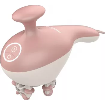 Handrollmassagegerät Medisana AC 950 — kabellos Li‑Ion, 2 Leistungsstufen, ergonomische Griffe, 381 g, roségold/weiß