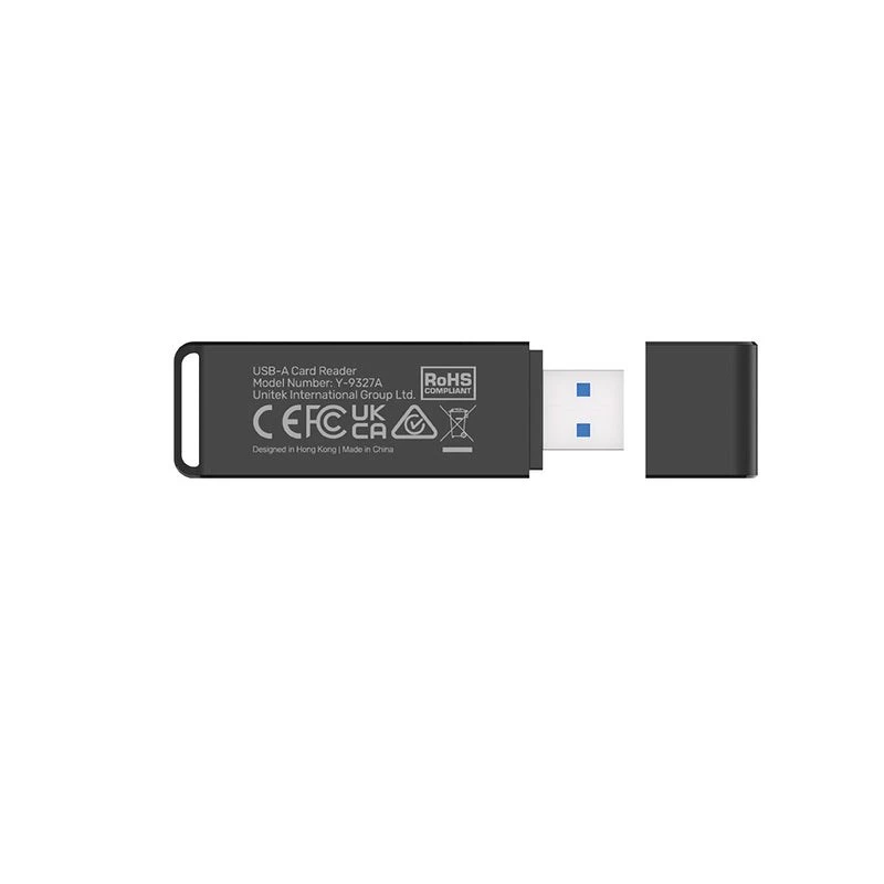 Kartenleser Unitek Y-9327A USB 3.2 Gen 1 Typ-A — MicroSD/SD, 2 Steckplätze, 5000 Mbit/s, schwarz