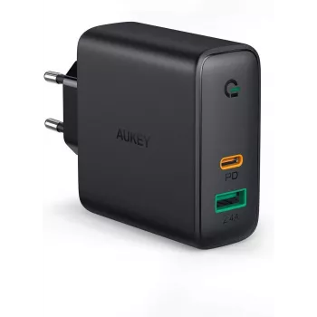PA-D3 Wandladegerät 2xUSB Power Delivery (1xUSB+1xUSB C) 5,4A 60W Dynamic Detect