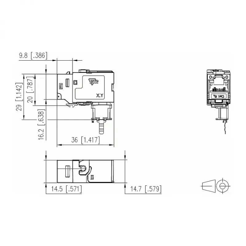 Metz 130B22-E RJ45 Keystone