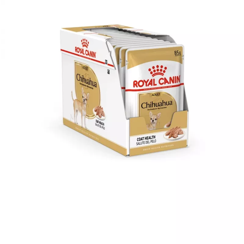 Nassfutter für Hunde Royal Canin Chihuahua Adult Beutel 85 g — Geflügel, für ausgewachsene Chihuahuas 1–1,9 kg