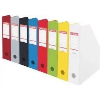 Zeitschriftenhalter Dymo DINA4 100 mm Karton mit PVC-Folie, verschiedene Farben, 10er-Pack