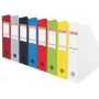 Zeitschriftenhalter Dymo DINA4 100 mm Karton mit PVC-Folie, verschiedene Farben, 10er-Pack