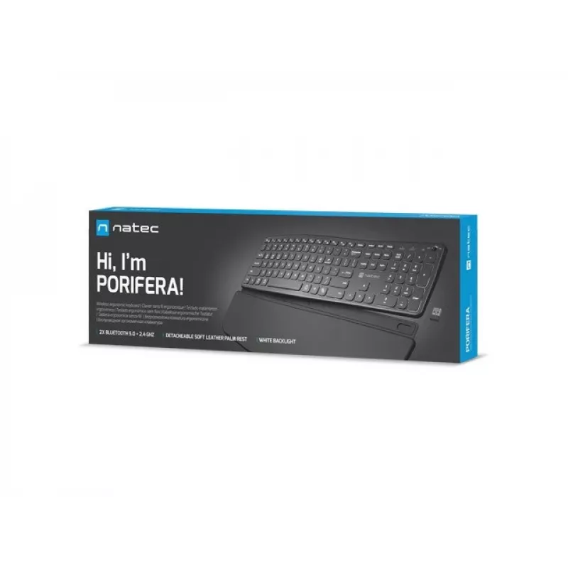 NATEC PORIFERA Tastatur Home/Office Bluetooth QWERTY US International Schwarz