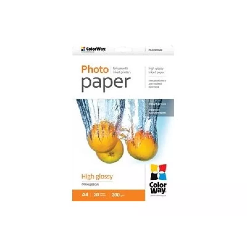 Fotopapier A4 Colorway PG2300504R Weiß Glanz