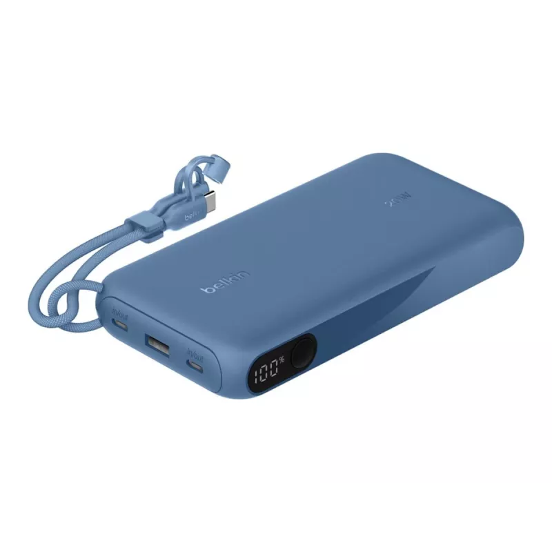 Powerbank Belkin BPB028hqBL 20000 mAh, 2× USB‑C, 1× USB‑A, blau
