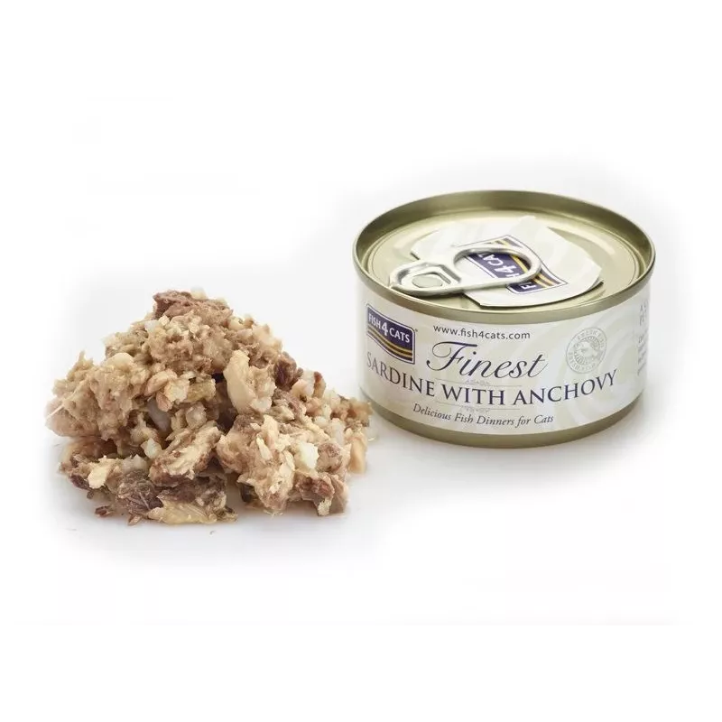 FISH4CATS Sardine mit Sardelle - Nassfutter für Katzen - 70g