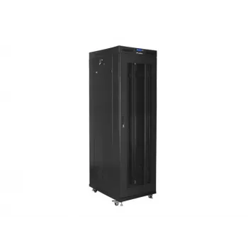 STAND-RACK-SCHRANK 19 42U 800X800 SCHWARZ PERFORIERT LCD-TÜR LANBERG (FLACHPAKET)