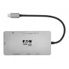 Eaton Tripp Lite USB-C Dock, Dual Display - 4K 60 Hz HDMI, USB 3.2 Gen 1, USB-A Hub, GbE, Speicherkarte, 100W PD-Ladefunktion, Grau - Dockingstation - USB-C - 2 x HDMI - 1GbE (U442-DOCK