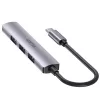 USB-C-Hub Unitek H1208B — 1x USB-A 5 Gbit/s, 3x USB-A 2.0, USB-C-Host, Aluminiumgehäuse, 0,20 m Kabel