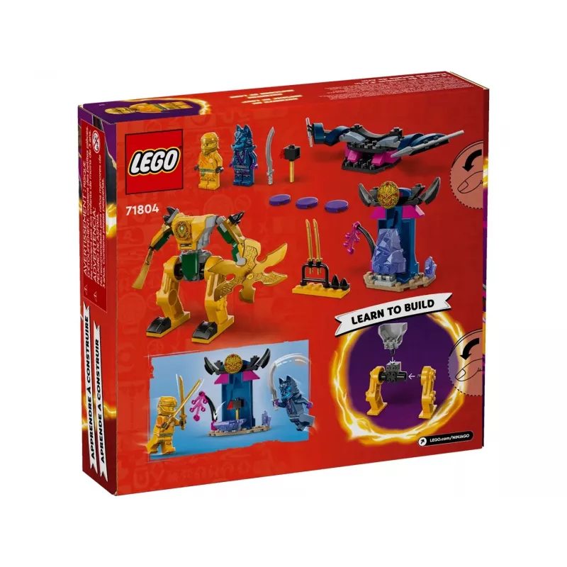 LEGO NINJAGO Arins Kampf-Mech Actionfigur Ninja-Spielzeug für Jungen und Mädchen ab 4 Jahren, Dragons Rising Set mit Arin Minifigur und Mini-Kata