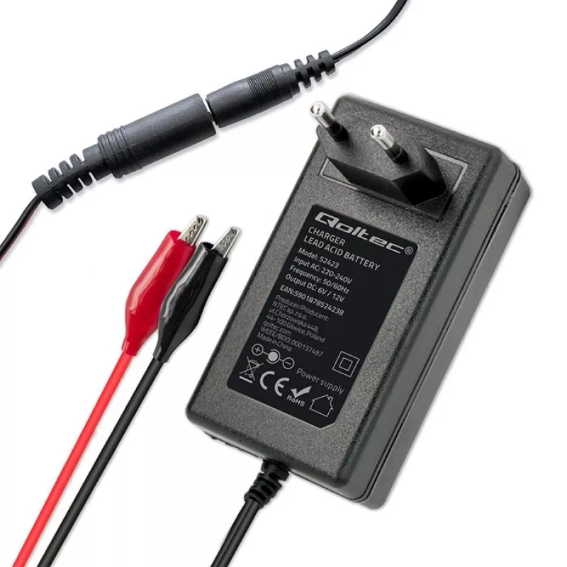 Batterieladegerät QOLTEC 52423 für AGM/GEL/STD-Batterien 6V/12V 1,5A