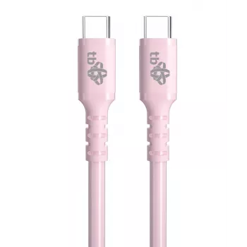 USB-C auf USB-C 60W Gel-Kabel 1m pink