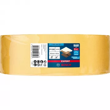 Bosch Expert C470 Schleifrolle, Schleifrolle, Mittelkörnung, P100, Endbearbeitung, Farbentfernung, Holz, Trockenschliff