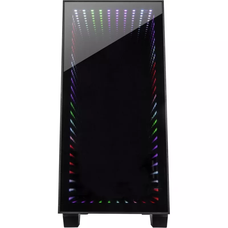 Gehäuse INTER-TECH X-608 INFINITY MICRO, microATX, RGB, Front- und Seitenteil aus gehärtetem Glas, ohne Netzteil