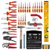 Mechaniker-Werkzeugsatz Knipex 00 21 06 — 68 Werkzeuge, inklusive Spitz- und Wasserpumpenzange, rote/gelbe Werkzeuge, schwarzer Koffer (515×438×265 mm)