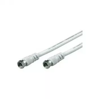 Wentronic Goobay SAT-Verbindungskabel, 100% geschirmt, Weiß, 0,5 m - F-Stecker F-Stecker (60724)
