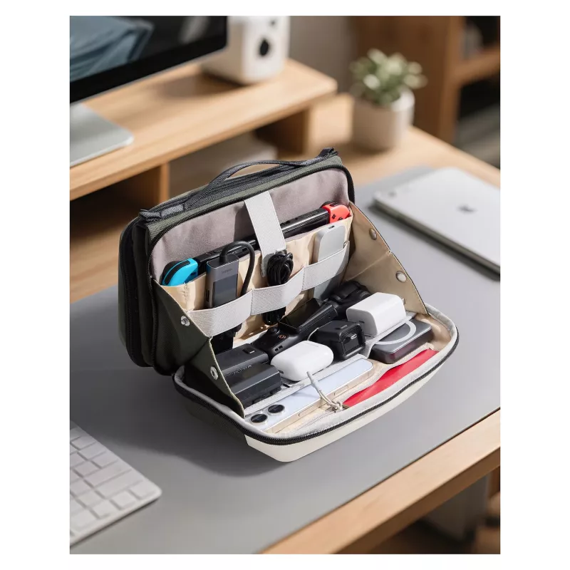 inateck Kabeltasche 28 cm * 17 cm * 11,8 cm oliv