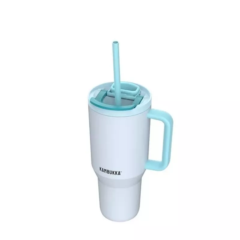 Thermobecher mit Teleskopstrohhalm Kambukka Rio Tumbler 950ml Frosty Coconut