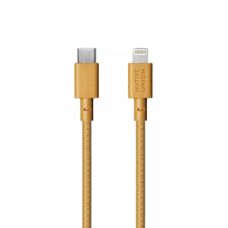 USB-A auf Lightning Kabel Native Union Night Kabel — 3 m, Gelb