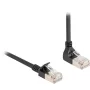 Delock - Netzwerkkabel - RJ-45 (M) aufwärts abgewinkelt zu RJ-45 (M) gerade - 2,0 m - 4,5 mm - S/FTP - CAT 6a - geschirmt, halogenfrei - Schwarz (80288)