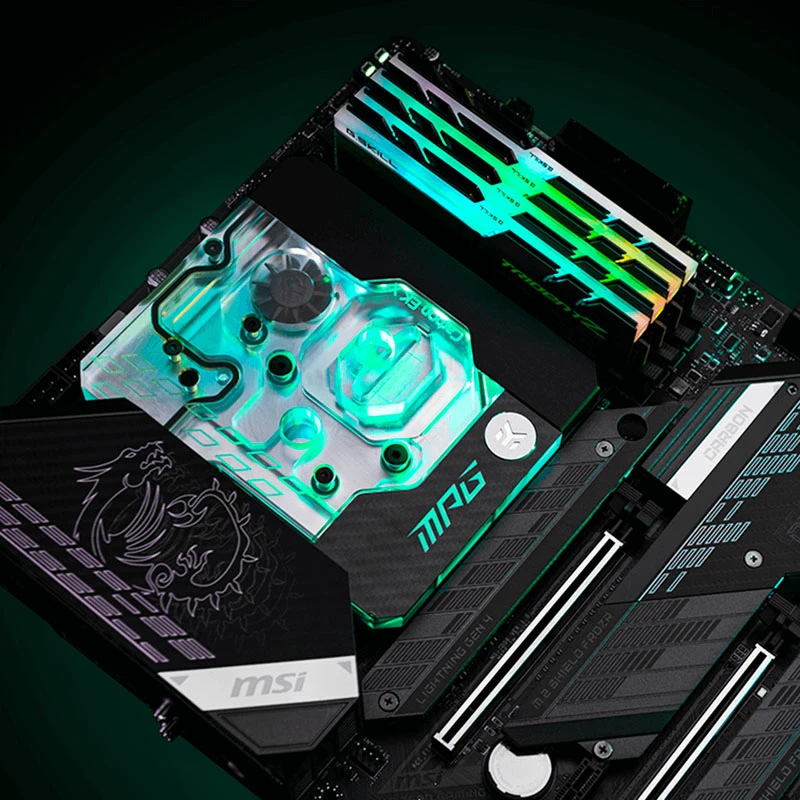 Water block EK Water Blocks Acryl Messing Schwarz Silber