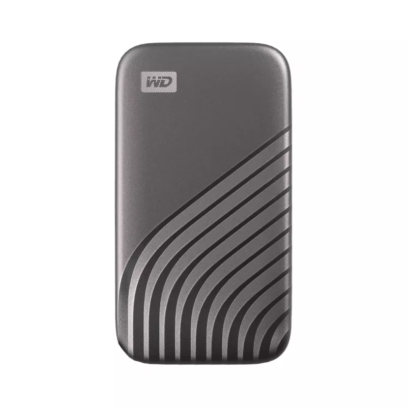 WD My Passport SSD WDBAGF0040BGY – SSD – verschlüsselt – 4 TB – extern (tragbar) – USB 3.2 Gen 2 (USB-C-Anschluss) – 256-Bit-AES – Grau
