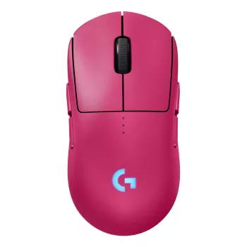 Logitech G PRO 2 - Maus - Gaming - rechts- und linkshändig - optisch - 8 Tasten - Kabellos, Kabelgebunden - 2,4 GHz, USB - USB Logitech LIGHTSPEED Empfänger - pink (910-007310)