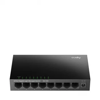 Managed Switch Cudy GS108E 8-Port Gigabit Ethernet, 8x 10/100/1000 Mbps, Metallgehäuse, 16 Gbps Switching, IGMP & DHCP Snooping