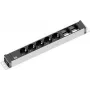 Power extension Bachmann 922.0181 3 m 5 AC outlet(s) Indoor Schwarz Silver