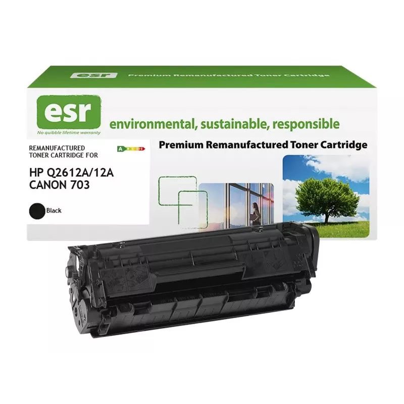 ESR Tonerkartusche kompatibel mit HP Q2612A schwarz wiederaufbereitet 2.000 Seiten